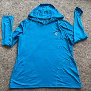 Tunaskin Women’s XL Echo Performance Hoodie Blue Long Sleeve